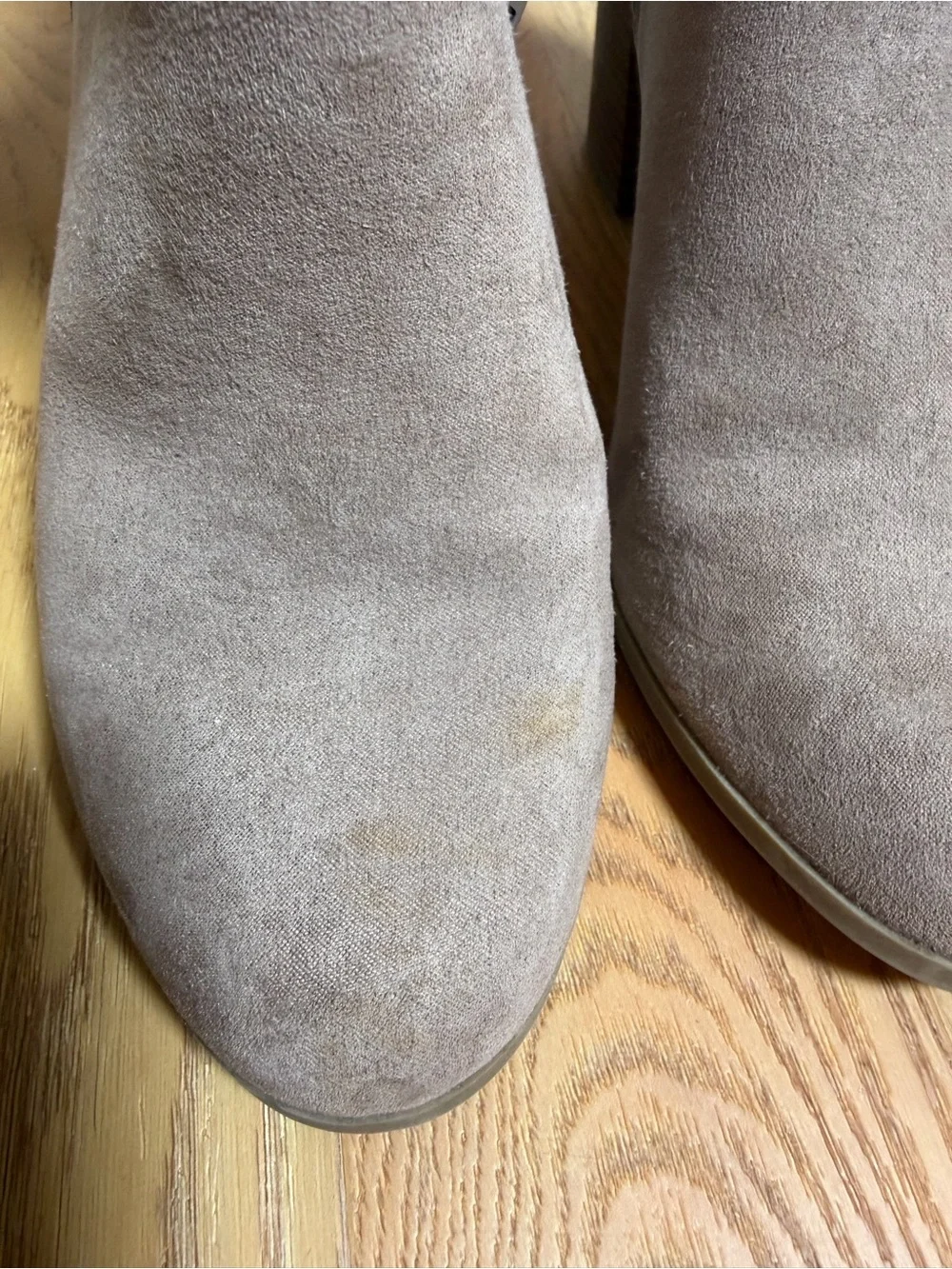 LC Lauren Conrad Taupe Suede Perforated Ankle Booties 8 Boot